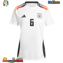 Camisa de Futebol Alemanha Joshua Kimmich #6 Equipamento Principal Mulheres Europeu 2024 Manga Curta